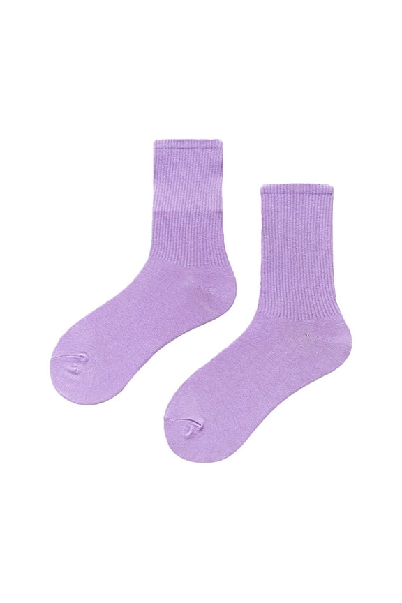 Socks For Women Solid Color Medium Tube Socks Light And Thin Spring And Summer Candy Colored Multi Colored Four Season Soft Socks Socks