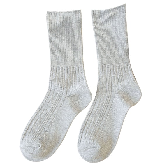 Socks For Women Solid Color Stacked Socks Wind Loose Tube Cotton Socks Fashion Lady Socks Socks