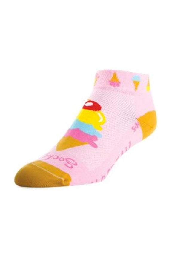 Socks - Ladies I Scream 1 S/M Pink Cycling/Running