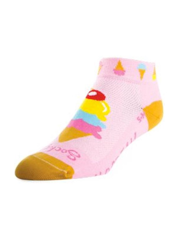 Socks - Ladies I Scream 1 S/M Pink Cycling/Running