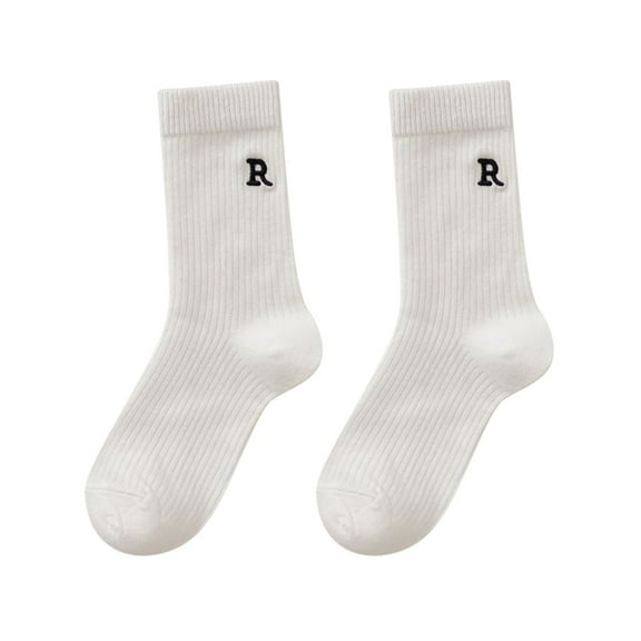 Socks Letter Embroidery Socks Cute Printing Short Socks Ankle Socks For Athletic Comfortable Gifts For Socks For Women