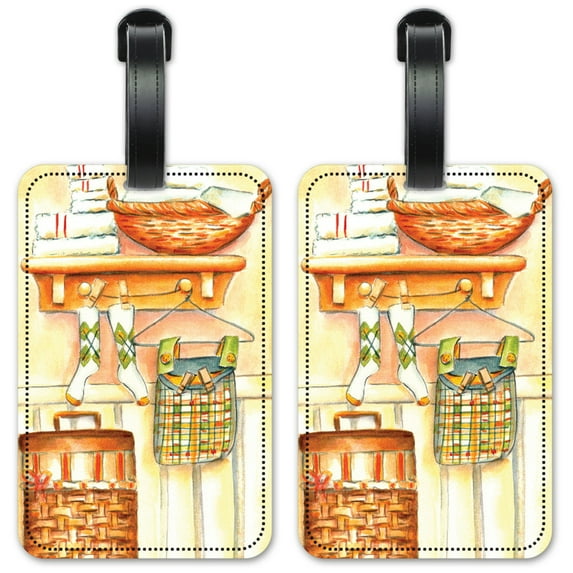 Socks - Luggage ID Tags / Suitcase Identification Cards - Set of 2