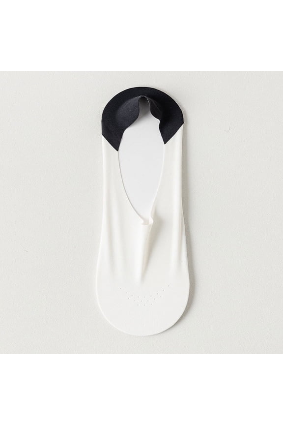 Socks Men's Boat Socks Summer Thin Breathable Ice Stockings Seamless Shallow Mouth Low Top Stitching Invisible Socks Non-slip Silicone Socks