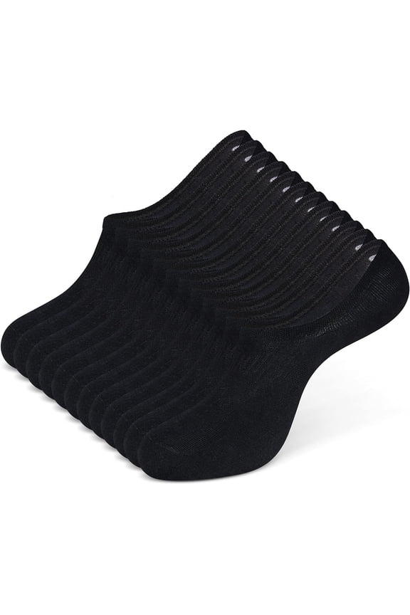 Socks Mens No Show Low Cut Anti-Slid Non Slip Cotton Sock 6 Pair Pack