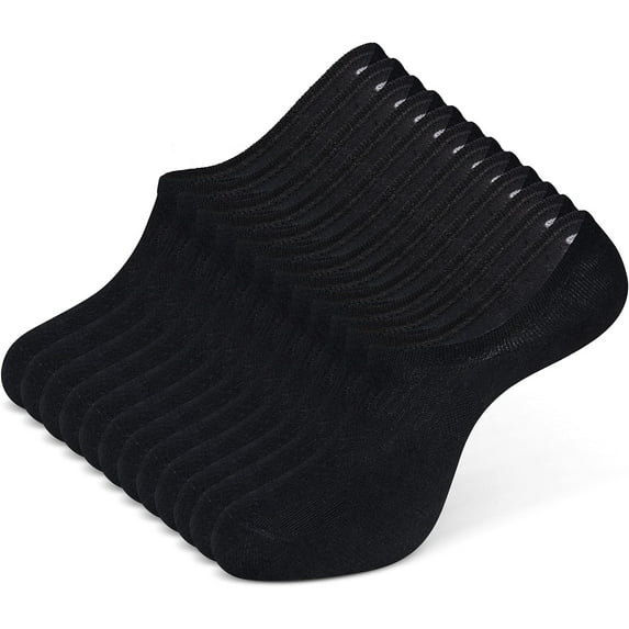 Socks Mens No Show Low Cut Anti-Slid Non Slip Cotton Sock 6 Pair Pack