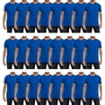 thumbnail image 1 of Socks’NBULK Mens Cotton Crew Neck Short Sleeve T-Shirts Royal Blue Color Bulk Pack Value Deal (24, X-Large), 1 of 6