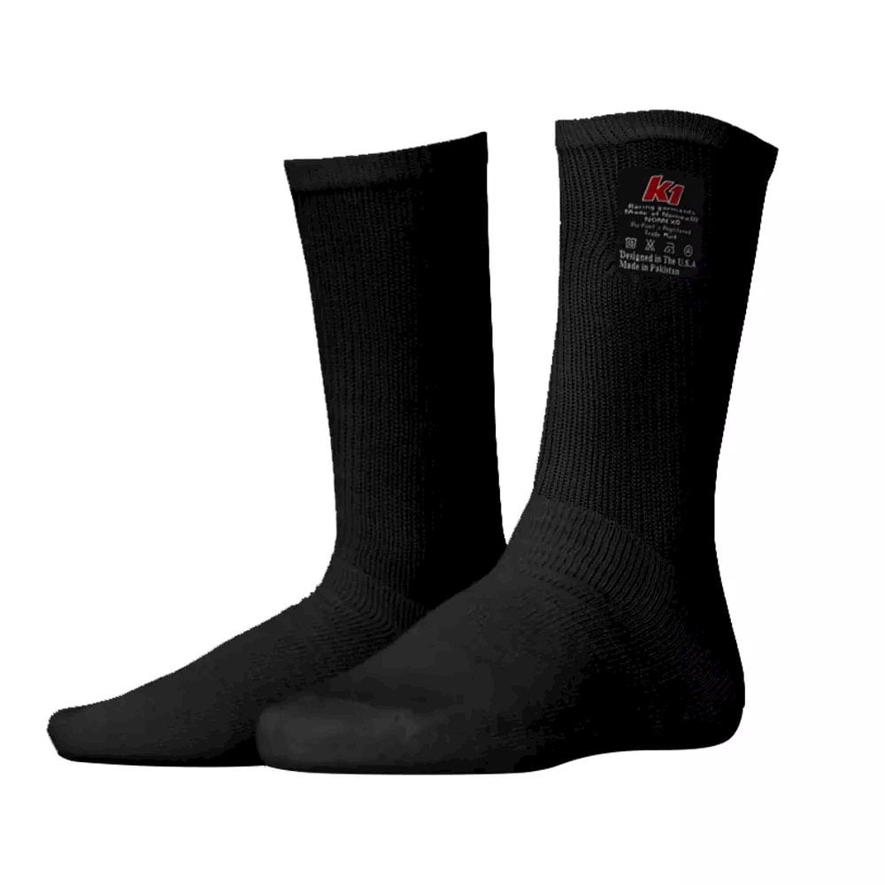 K1 Racegear Socks Nomex K1 Black Small/Medium