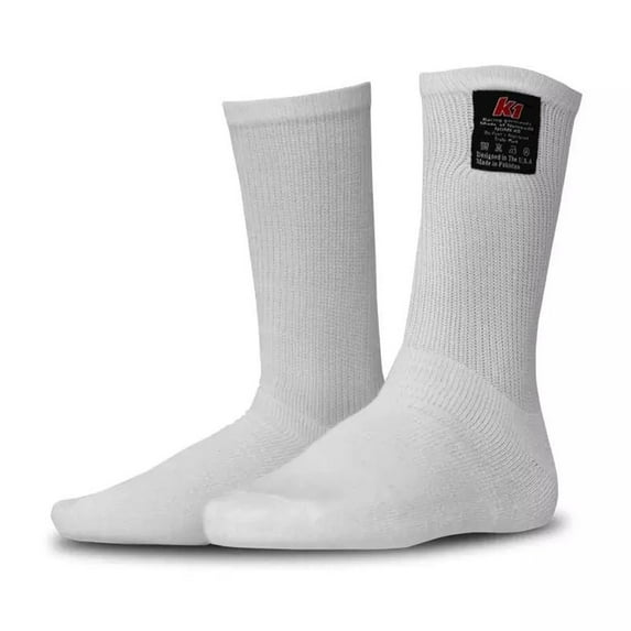 K1 Racegear Socks Nomex K1 White Small/Medium