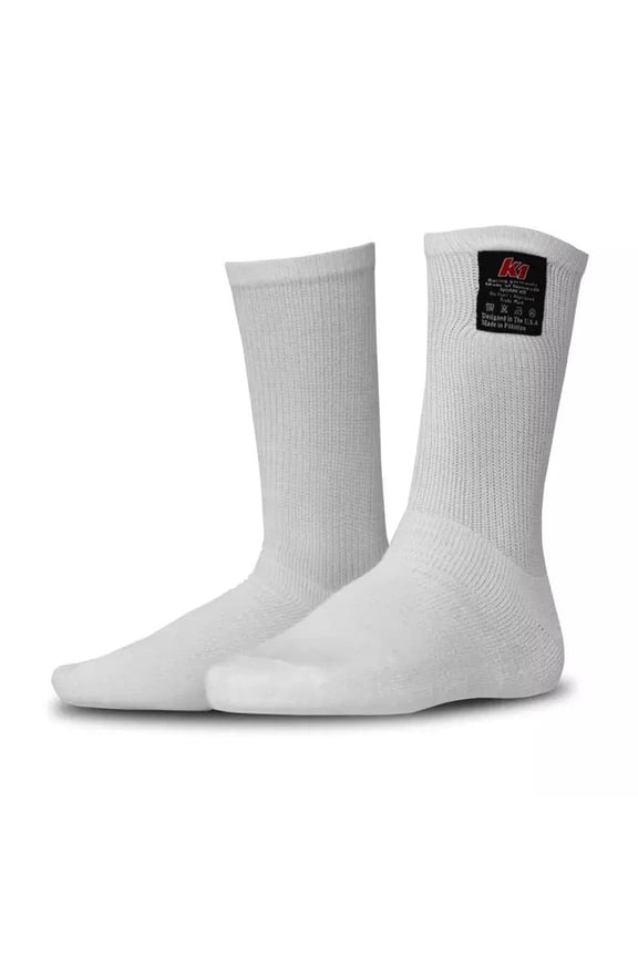 K1 Racegear Socks Nomex K1 White Small/Medium