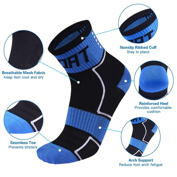 Socks Reflective Cycle Socks High-Visibility Breathable Athletic Socks Bike Riding Running Socks For Men And Women