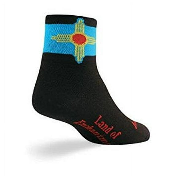 Socks - SockGuy - Classic 3" New Mexico Flag L Cycling/Running
