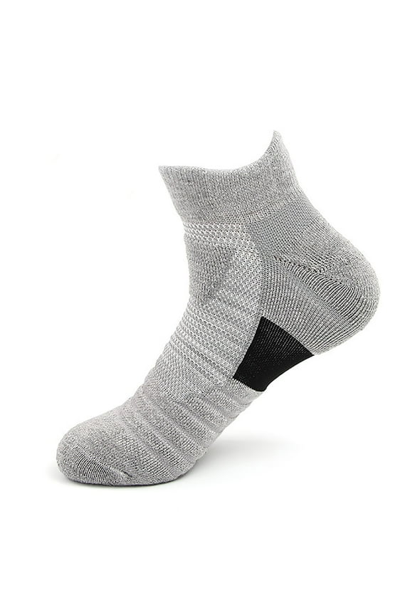 Socks Solid Color Thickening & Running Socks Maximum Cushion Mens, Gray One Size, Size One Size