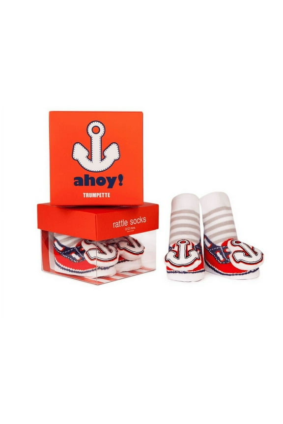 Socks - Trumpette - Ahoy Rattle Red Baby Accessories 0-12 Mos