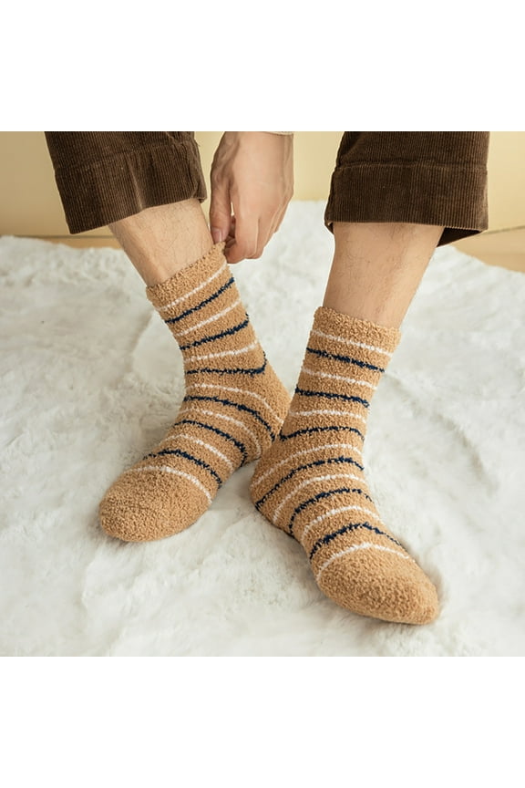 Socks Under $ 10 Thermal Socks for Mens Coral Fleece Socks Stripe Socks Colorful Lightweight Athletic Socks Casual Socks Winter Socks Funny Socks