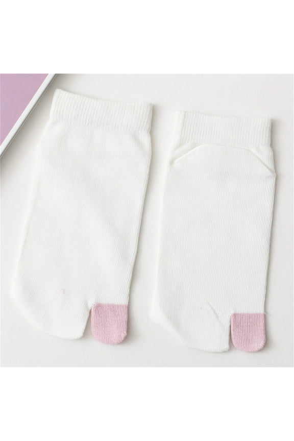 Socks Under $ 6 White 2PCS Split Toe Socks Women Men Socks Non Slip Flop Socks for Sports Shoes Boots Leather Shoes Sandals