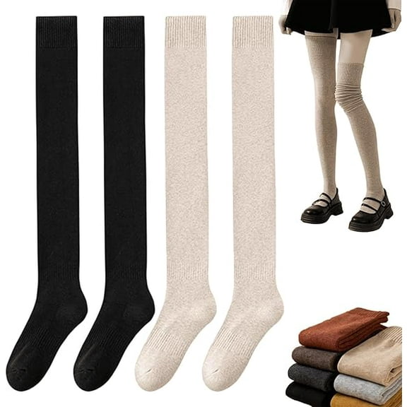 Socks, Wateresty Women Thigh High Socks, Warm Stretchy Thickened Self-Heating Breathable Knee Boot Sock