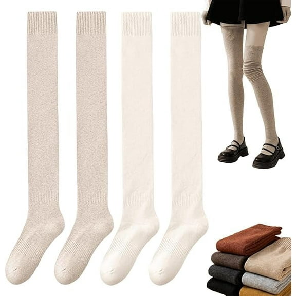 Socks, Wateresty Women Thigh High Socks, Warm Stretchy Thickened Self-Heating Breathable Knee Boot Sock