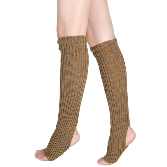 Socks Winter Solid Color Knitted Socks Yoga Dance Foot Sleeves Wool Leg Protectors Stepping Feet Stacking SocksSocks For Women