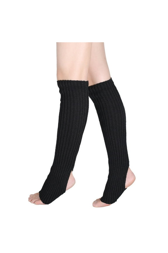 Socks Winter Solid Color Knitted Socks Yoga Dance Foot Sleeves Wool Leg Protectors Stepping Feet Stacking SocksSocks For Women