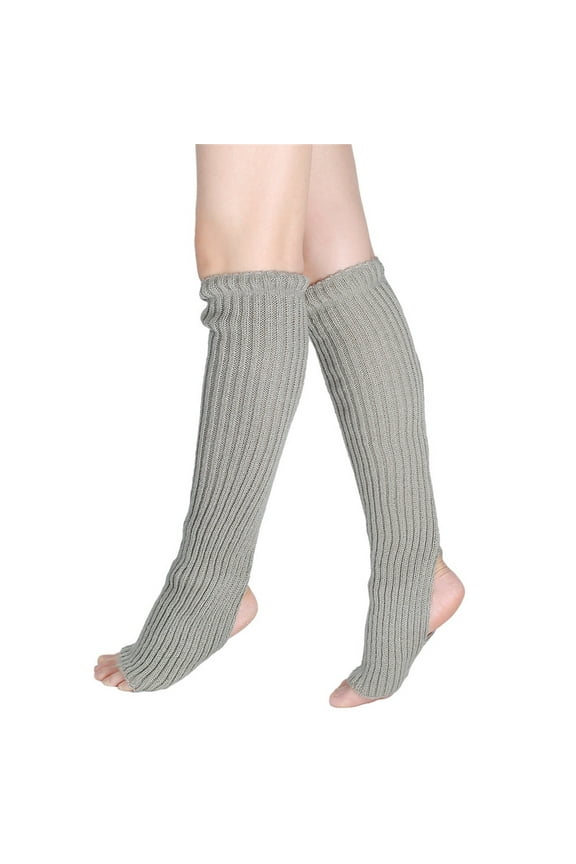 Socks Winter Solid Color Knitted Socks Yoga Dance Foot Sleeves Wool Leg Protectors Stepping Feet Stacking SocksSocks For Women