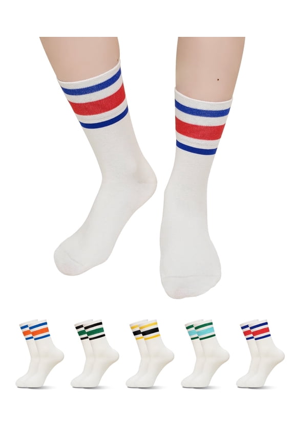 Socks for Women, LOFIR Comfortable Womens Socks - 5 Pairs with No Elastic Waistband & Seamless Toe Soft Cotton Blend, Perfect for All-Day Comfort and Breathability,6-10 Pastel