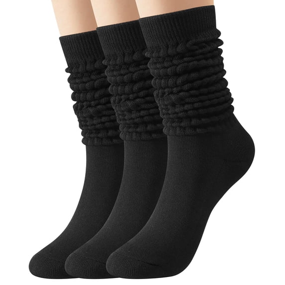 Socks Women, Long Winter Thigh High Boot Scrunch Socks, Warm Soft Slouchy Socks for Women Size 5-11