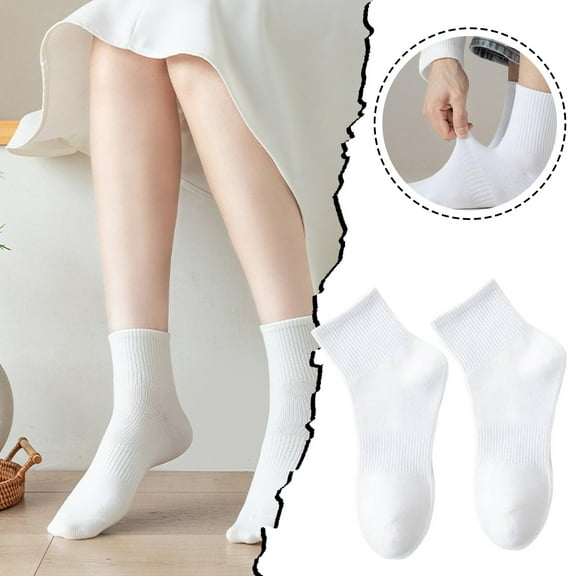 Socks Women's Mid Tube Socks Autumn And Winter Socks Solid Color White Stockings Mid Tube Socks For Women Soft Socks Men Running Socks Seamless Socks for Women Women's Tab Socks Women Hiking Socks