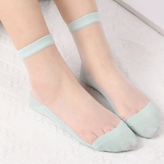 Socks Women's Socks Solid Color Basic Crystal Stockings Multi Color Selection Simple Glass Stockings