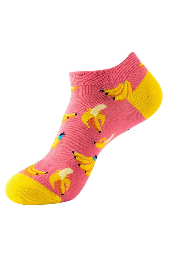 Socks Womens Novelty Funny Cute Ankle 3D Print Pattern Design Colorful Cotton Low Cut Liner 2 Pairs Of