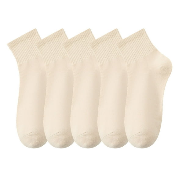 Socks cotton girls' solid color socks sports spring and summer socks cotton socks