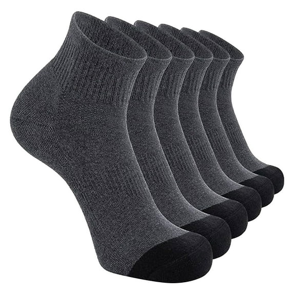 Socks for Men 9-12! Audhol Men's Basketball Socks Solid Color Short Socks 5Pc Basketball Socks Grey3 One Size