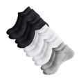 thumbnail image 1 of Socks for Men Breathable 5 Pairs Of Mesh Thin Sweat Sports Short Boat Soft Socks Dark Gray, 1 of 5