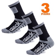 Socks for Men Hockey Hiking Athletic Moisture Wicking Trekking Sports Crew Sock Mens Women Boys Black Medium