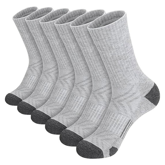Socks for Men! Yigetop Men's Basketball Socks Solid Color Short Socks 5Pc Basketball Socks Grey1 One Size