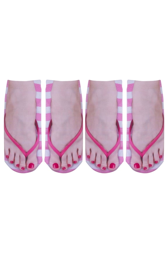 Socks for Women 2 Pairs 3D Pattern Manicure Print Socks, Funny Hidden Running Socks, Personalized