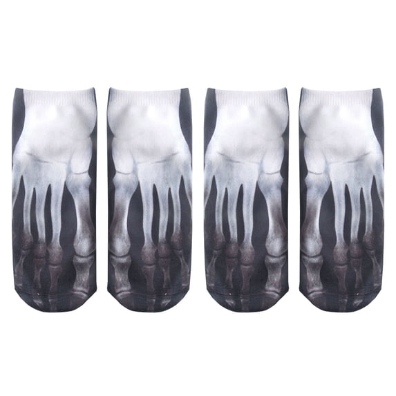 Socks for Women 2 Pairs 3D Pattern Manicure Print Socks, Funny Hidden Running Socks, Personalized
