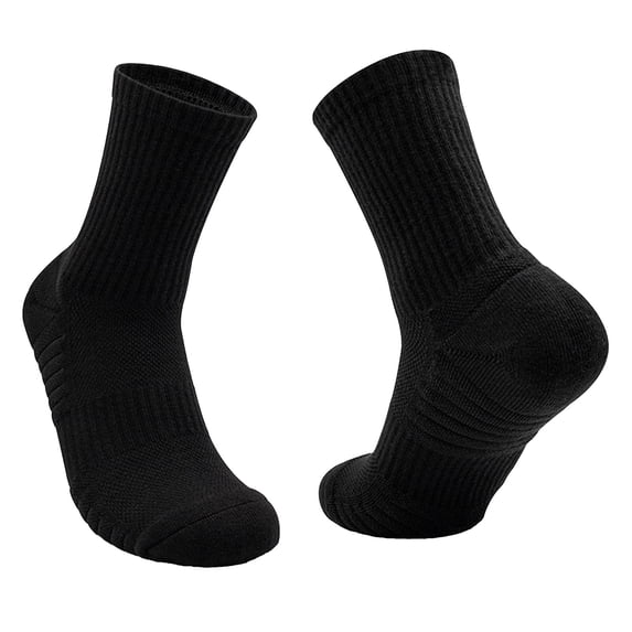Socks for Women Ankle Mens Cushioned Crew Socks Breathable Sport Athletic Socks for Gym Daily Wear Black One Size