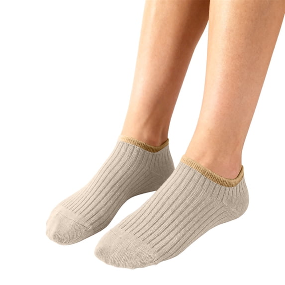 Socks for Women Breathable Cotton Ankle Cut No Show Non Flat 1Pairs Casual Socks Khaki