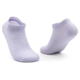 thumbnail image 1 of Socks for Women Crew Athletic New Unisex Sweat Absorbing and Breathable Cotton Socks Color Long Socks Style B-101 Purple One Size, 1 of 2