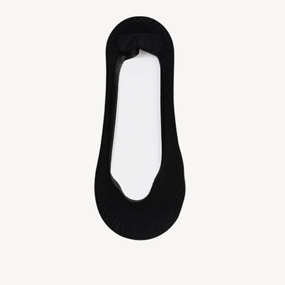 Socks for Women Crew Thin New Women's Thin Seamless Socks in Summer Mesh Breathable Bottom Can't Slip off with Short Socks Style B-118 Black One Size