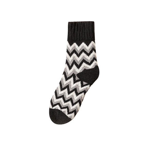 Socks for Women Crew Unisex Extra Thick Wool Plus Velvet Thickened Mid-Tube Winter Cold-Proof Warm