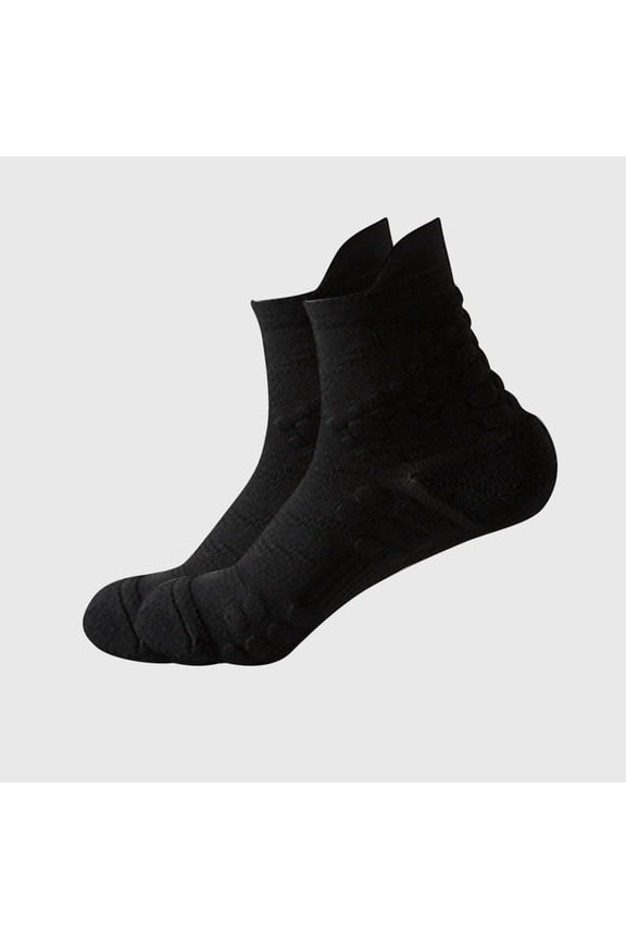 Socks for Women Ladies' Fashionable Solid Color Odor Proof Sports Sweat Absorption Slip Socks, Black