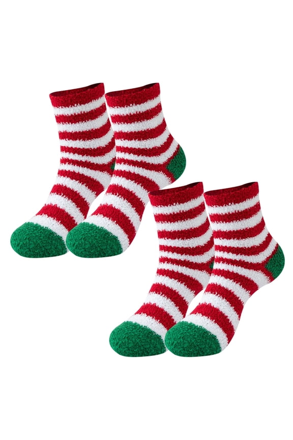 Socks for Women Men Christmas Soft Fluffy Cozy Slipper Warm Wool 2 Pairs Crew Cute Summer Winter Fall Socks