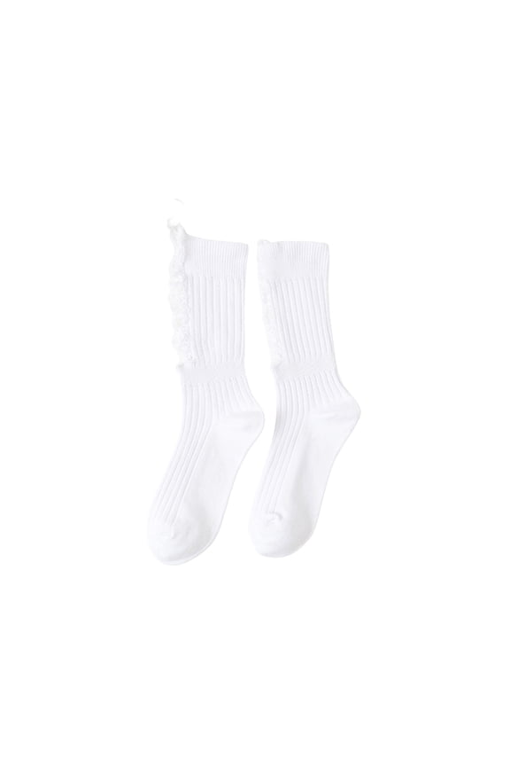Socks for Women Men Circulation Ribbed Knit Fluorescent Solid Ripped Hole Crew Hosiery for Skateboard Styling Socks