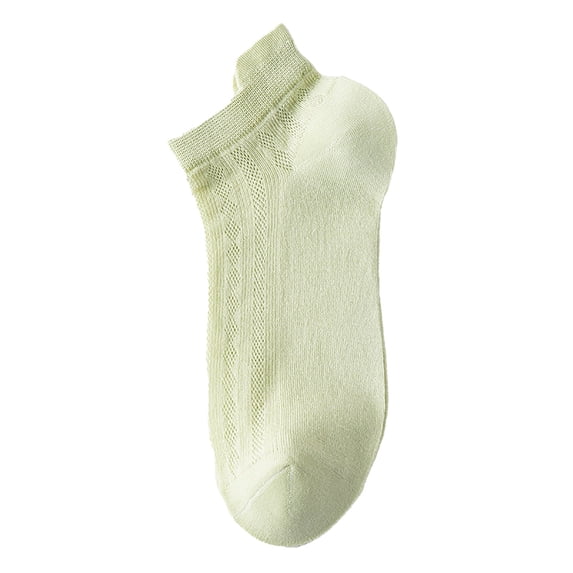 Socks for Women Men LSQii Casual Cute Soft Lightweight Solid Color Ankle Socks Comfy Breathable Low Cut Ruffle Stockings Everyday Wear Green