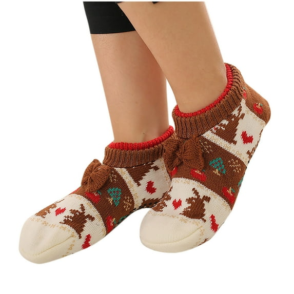 Socks for Women & Men Warm Winter Fuzzy Socks Universal Thick Sleep Socks Warm Floor Couple's Mid Tube Socks