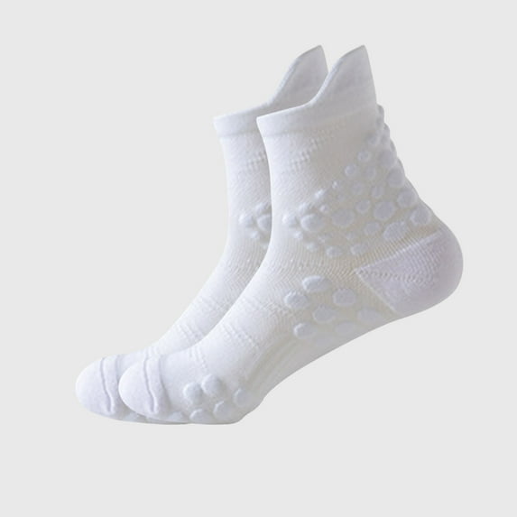 Socks for Women New Ladies' Fashionable Solid Color Odor Proof Sports Sweat Absorption Slip Socks White Free Size