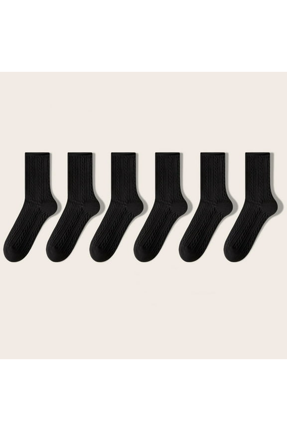 Socks for Women No Show, Women's Long Socks Comfortable Fashion Trend All-Match Socks New Athletic Socks Women Long Style B-130 Black One Size