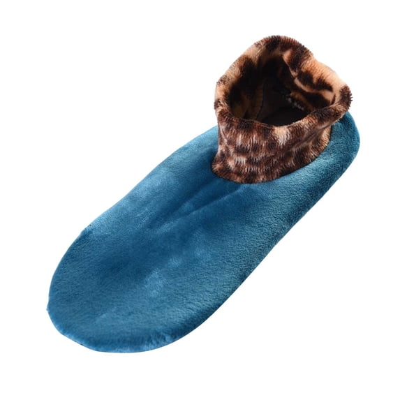 Socks for Women Slipper Socks Leopard Print, Cozy Double Layer Winter Floor Socks