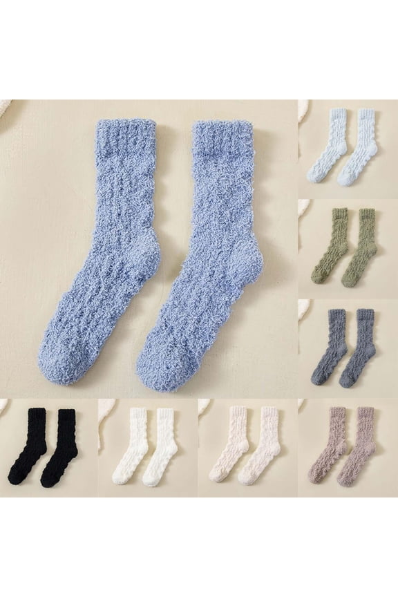 Socks for Women Thick Warm Wool Floor Sleep Mid-Tube